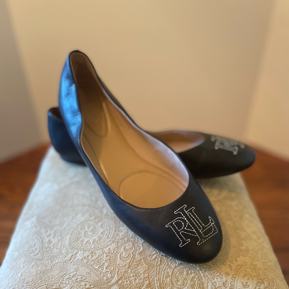 Ralph Lauren black ballet flats.